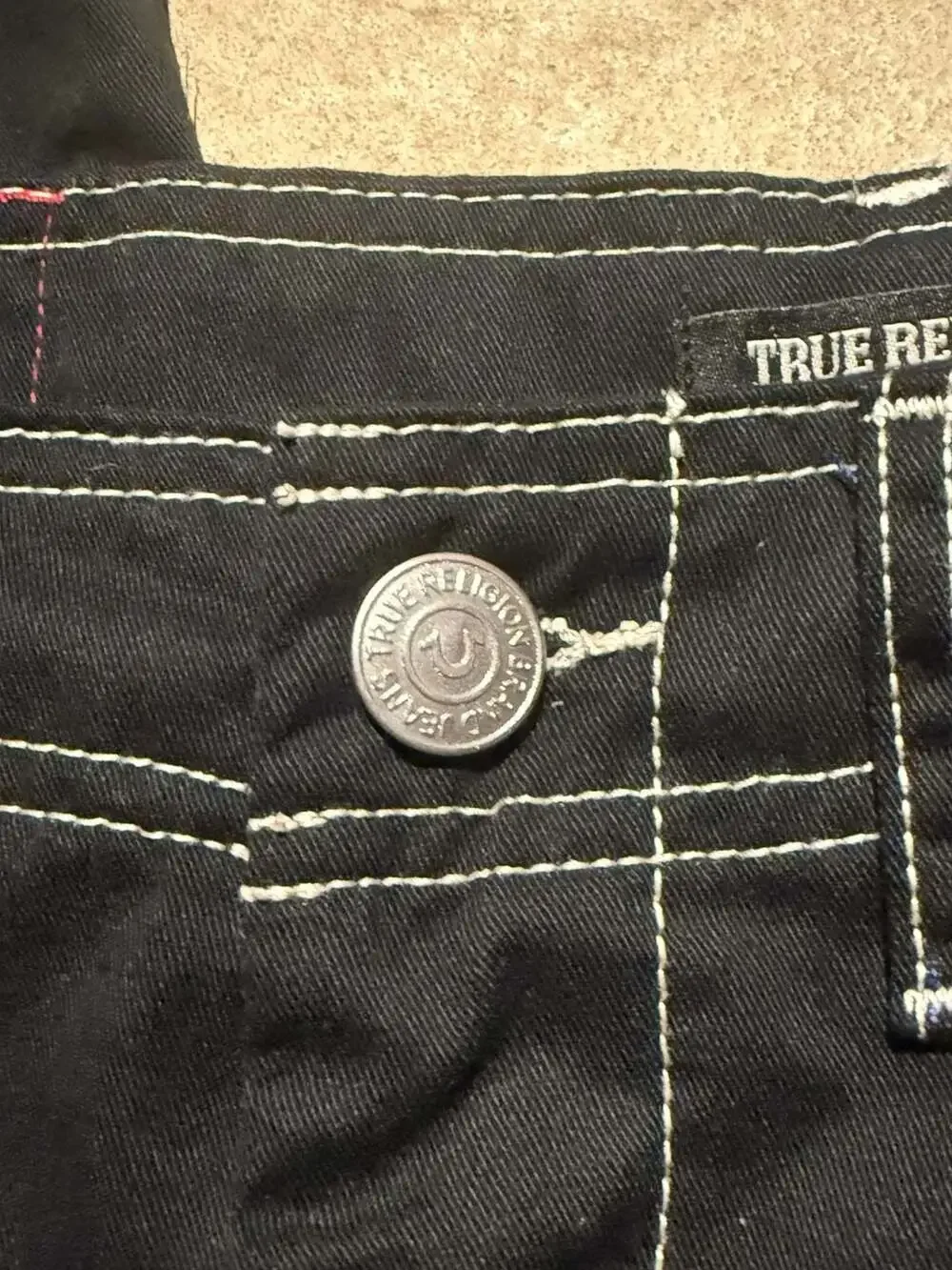 True Religion Cargo SN Pant Emb HS Outline Black Cargo Pants